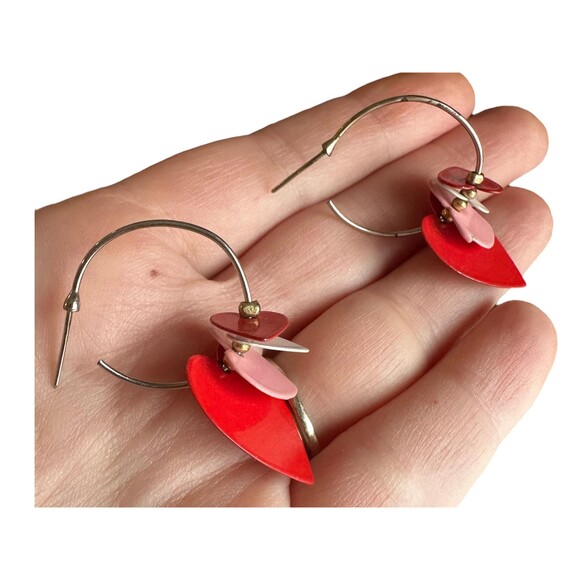 Vintage Valentines Day Heart Earrings Valentine’s Day Earrings - Picture 2 of 3